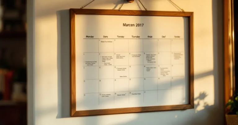 Wall calendar with 6-9 months circled and marked with deal milestones