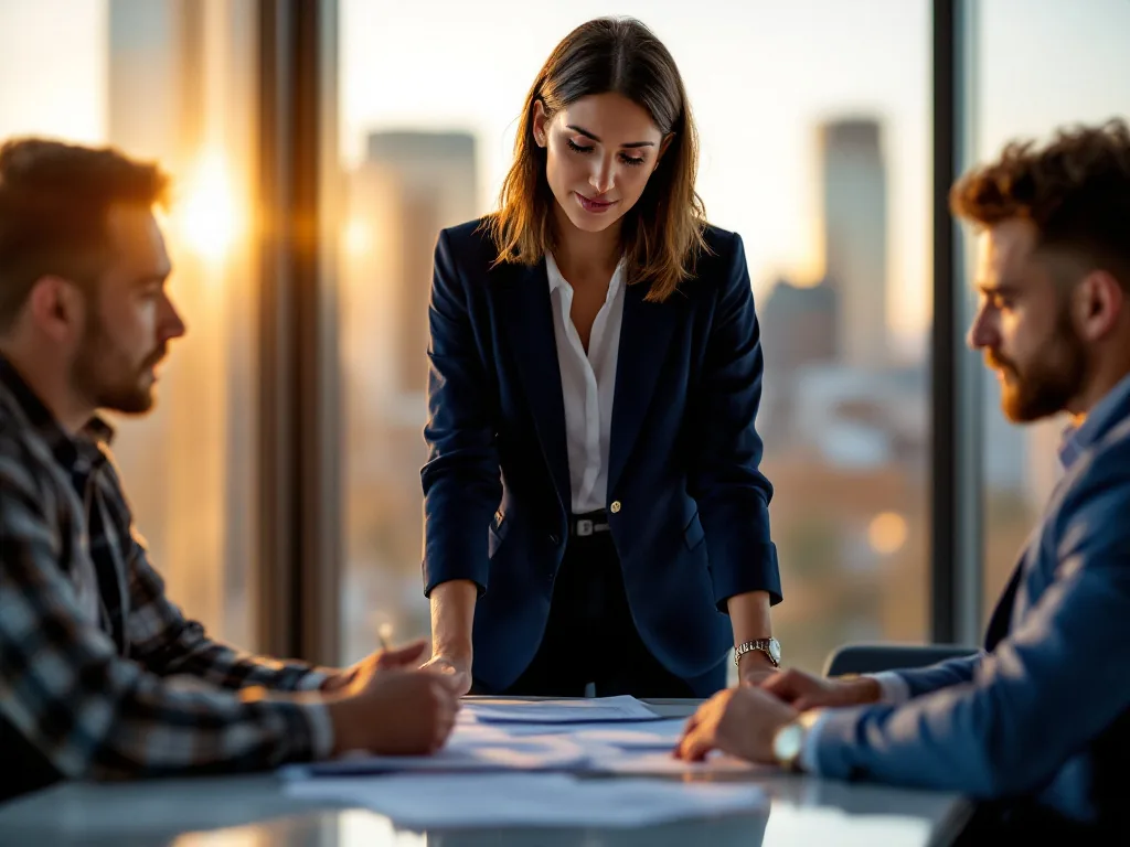 Icon Business Advisors founders working with business owner clients