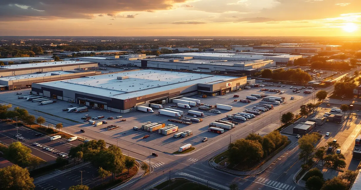 Memphis FedEx hub area, logistics warehouse district