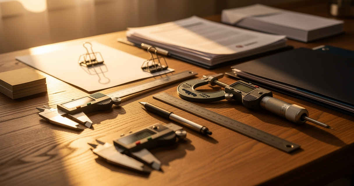 Deal planning instruments and documents in warm golden light