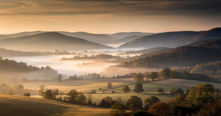Tennessee valley panorama at sunrise